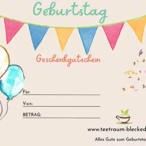 Geschenkgutschein Geburtstag